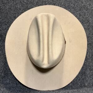 Vintage Express Riders Cowboy Hat Western Cream 100% Wool Felt 6 7/8 Adjustable